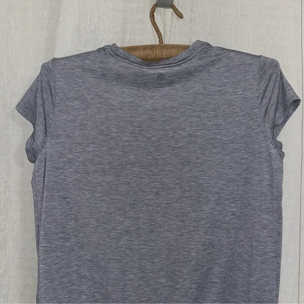 ATHLETA 14 Gray ACTIVE-IST Short Sleeve High Low Athletic Tee